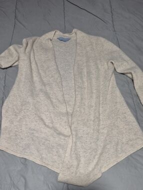 Open-Front Cream Women's Cardigan Sweater